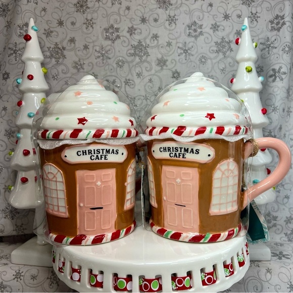 Hearth & Gnome Christmas Cafe Gingerbread Coffee Mug w/ Whipped Cream Mug Topper - Picture 1 of 12
